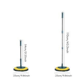 [Ready Stock]Car Cleaning Mop Car Wash Brush Rotating Telescopic Mop Chenille Broom Dust Brushing Floor Windows Cleaning Tools (3)