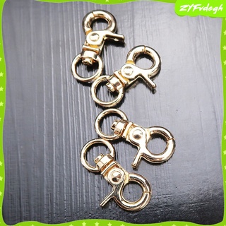 4Pcs O-ring Swivel Trigger Clips Hooks Metal Keychain Key Ring Lobster Clasps, Base Swivels 360, Perfect Size For Crafts
