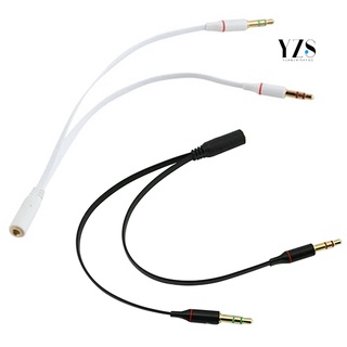 3.5 mm aux audio micrófono divisor cable auriculares adaptador de auriculares hembra a 2 macho