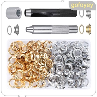 [gofoyey] Ojales de cobre de 12 mm ojales de cuero de lona herramienta de ajuste de ojales