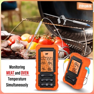 digital termómetro de alimentos doble sondas barbacoa hornear carne de cocina para fumador horno alimentos cocina termómetro barbacoa herramientas