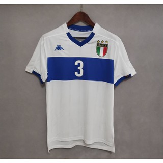jersey/camiseta de fútbol retro 98-00 italia de visitante/blanco
