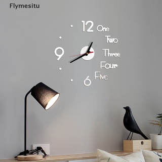 [flymesitu] acrílico moderno diy reloj de pared 3d espejo superficie pegatina decoración de pared relojes únicos.