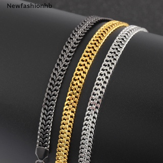 (newfashionhb) pulsera de cadena de acero inoxidable para hombre de lujo, cadena cubana, enlace hip hop, joyería en venta