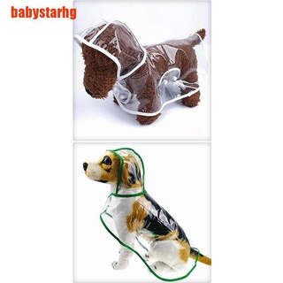 [babystarhg] impermeable perro impermeable con capucha transparente mascota perro impermeable ropa para mascotas (2)