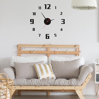 Wf-3d DIY reloj de pared grande acrílico moderno adhesivo de pared reloj de decoración de la habitación del hogar