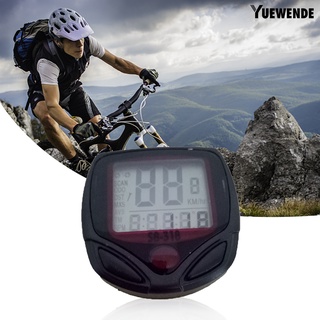 Odómetro pantalla LCD impermeable plástico 15 funciones velocímetro para ciclismo (1)