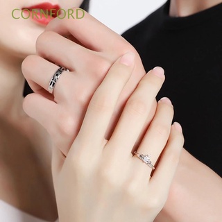 cornford creativo anillo de dedo simple abierto anillo par anillo boda princesa caballero diamante clásico cobre moda joyería