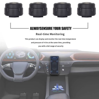 Bluetooth 5.0 coche TPMS sistema de alarma de presión de neumáticos Sensor Android/IOS sistema de monitoreo de presión de neumáticos 8.0 Bar (5)