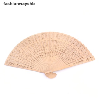 [fashionwayshb] vintage plegable bambú original de madera tallada abanico de mano boda novia fiesta 1pc [caliente]
