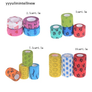 [yyyyulinintellnew] vendaje elástico impermeable autoadhesivo transpirable cinta colorida para mascotas vendaje caliente