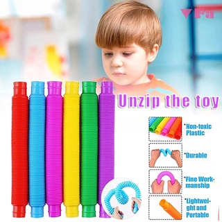 Paquete de 6 tubos Pop sensorial alivio del estrés Simple Fidget juguete Anti ansiedad telescópica para niños adultos niños