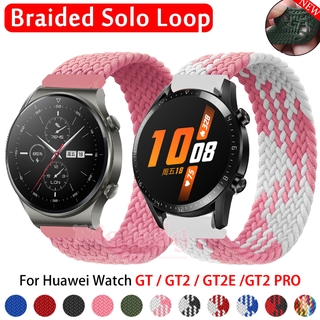 Braided Single Strap For Huawei Gt 2 Wristwatch 46mm 42mm Nylon Woven band 20mm 22mm Huwei Gt/Gt 2e Pro