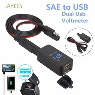 Jayees 4.2a Sae Para Motocicleta Usb Dual Usb con Voltímetro cargador De teléfono De carga Usb/Multicolor