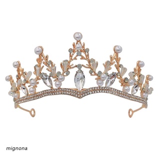 mign perla corona diamantes de imitación tiaras para disfraz fiesta accesorios de pelo con gema