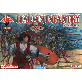 redbox 72099 juego de infantería italiana del siglo xvi 1 1/72