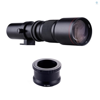 500 mm F/8.0-32 Multi recubrimiento Super teleobjetivo lente Manual Zoom + T-Mount a NEX E-Mount adaptador anillo de repuesto para Sony A9 A7 A7R A7S 0 0 NEX-7 NEX-5 NEX-6 cámaras