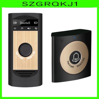 Timbre de puerta de alta calidad con timbre inalámbrico de dos pisos/Interphone negro (4)