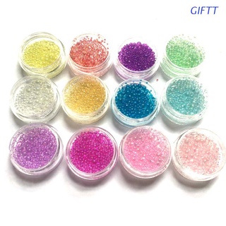 giftt 12 unids/set burbujas de color diy cristal epoxi relleno resina uv pegamento imitación blister burbuja perlas material de relleno