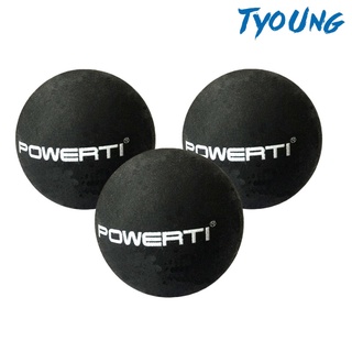 [Tyoung] paquete de 3 bolas de goma de doble punto amarillo Squash pelotas de entrenamiento de carreras (3)