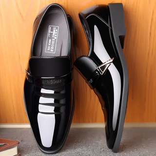 Nuevos zapatos puntiagudos de los hombres de la versión juvenil de la moda británica de la marea de los hombres zapatos de los hombres zapatos de negocios conjunto de pie zapatos casuales (5)