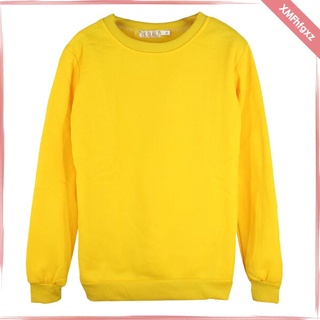 Men\\\'s Women\\\'s Sweater Crewneck Sweatshirt Hoodie Yellow Pullover Jumper - (6)