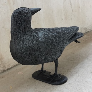 figura realista de señuelo de cuervo estatua escultura figura cuervo pájaro modelo caza
