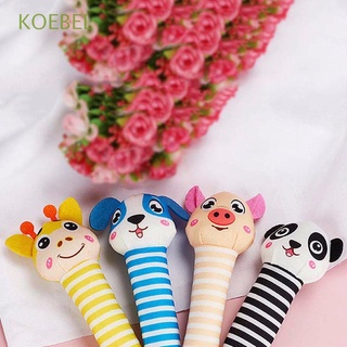 KOEBEL Toddler Plush Toys Soft Plush Baby Toy BB Stick Baby Teethe Rattle Toys Hand Bells Newborn Gift Animal Style Baby Mobiles Baby Rattles Hand Crank Toys Bell Rattle Stick Early Educational Doll