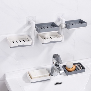 Soporte de jabón escurridor de platos cocina multicapa organizador cajas de jabón Durable (4)