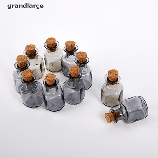 [grandlarge] 10 botellas de vidrio mini frascos pequeños frascos de vidrio de corcho multiuso vidrio de corcho nuevo