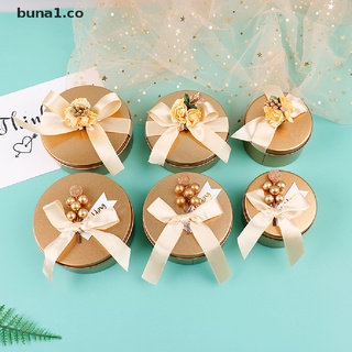 [buna1] caja redonda de caramelos de chocolate para boda, fiesta, regalos, cajas de caramelo, regalo [co] (8)