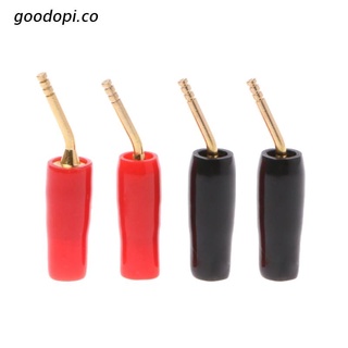 g.co 4 Pcs Wire Pin Terminal Plug Banana Plugs Speaker Screw Lock Cable Connectors
