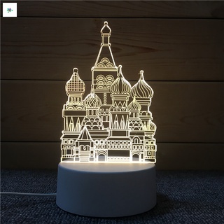 creativo 3d led lámpara de mesa/luz decorativa de noche/lámpara de mesa