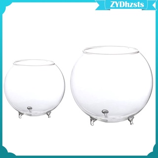 tazón de cristal redondo jarrón de vidrio transparente burbuja terrario/rose bowl utilizado en arreglos florales, boda