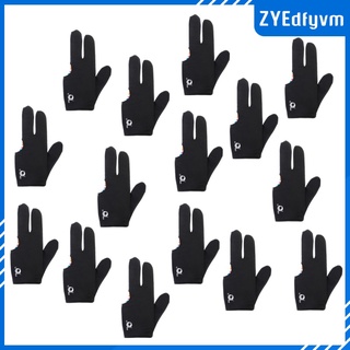 15 piezas profesional negro billar billar taco 3 guantes de tres dedos