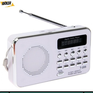 Ak T-205 Radio Fm portátil Hifi tarjeta altavoz Digital Multimedia Mp3 música altavoz deportes al aire libre altavoz (4)
