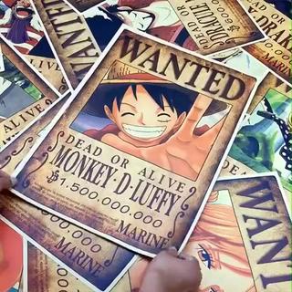 Plum One Piece póster Luffy Zoro Nami ley decoración de pared impresiones Vintage buscado 51.5X35Cm papel N6Z6 (2)