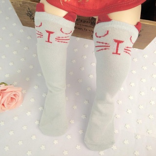 lindos niños niñas de dibujos animados de impresión calcetines de algodón antideslizante calcetines largos