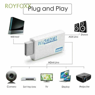 ROYFOXX Nuevo Convertidor Wii A HDMI 3.5MM Wii2HDMI 1080P Monitor Pantalla Audio HD Adaptador/Multicolor