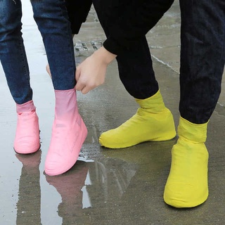 1 par reutilizable de látex impermeable zapatos de lluvia cubre antideslizante goma lluvia bota overshoes al aire libre caminar zapatos accesorios