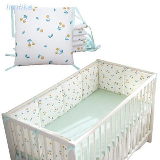Inn 6 piezas de bebé de algodón suave cuna parachoques recién nacido cuna Protector de almohadas bebé cojín alfombrilla de ropa de cama decoración de la habitación (1)