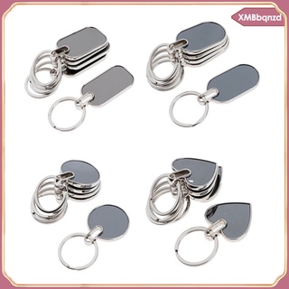 5x Unfinished Key Rings Keychain Key Tags DIY Keychain Supplies Craft Purse