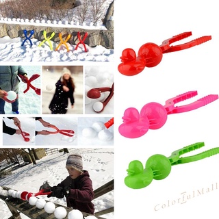 (colorfulmall) 3d pato fútbol bola de nieve fabricante clip niños invierno nieve molde molde juguetes herramienta