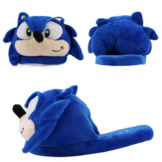 Sonic the Hedgehog peluche juguetes de las mujeres de los hombres de dibujos animados de felpa zapatillas de casa de moda casa de invierno zapatos de interior zapatos de peluche muñecas