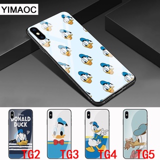 iPhone 12 Mini 11 Pro XR XS Max Caja De Vidrio Templado 17GUY Donald Duck