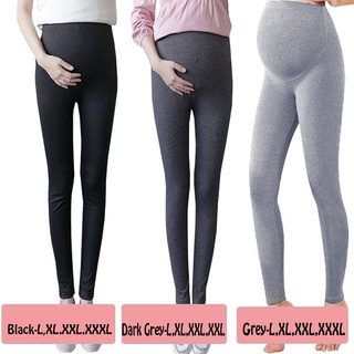 PEONYFLOWER Fitness Slim Leggings Color sólido tela de maternidad mujeres embarazadas moda acogedor cintura alta flaco embarazo Yoga pantalones/Multicolor (3)