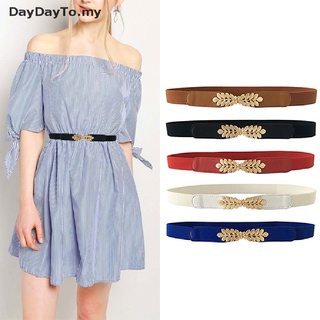 [daydayto] Cinturón de cintura de moda para mujer/cinturón elástico estrecho/cinturón delgado con hebilla delgada [MY] (1)