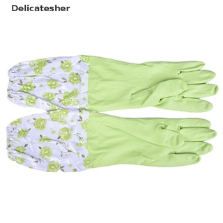 [delicatesher] guantes de goma impermeables duraderos para lavar platos/guantes calientes para lavar platos
