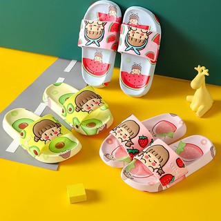 Zapatillas de los niños de verano de dibujos animados fresa padre-hijo lindo medio:yujiu345.my21.07.30