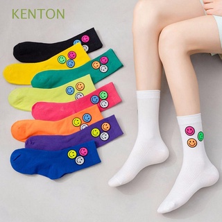 Kenton calcetines De algodón con estampado De caricatura sonriente/Multicolorido Para niñas
